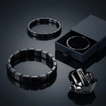 Hematite Bracelets in bold and slim square with gift box